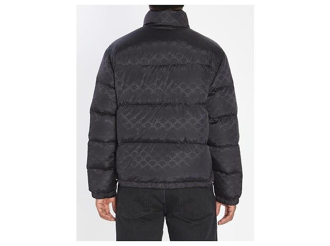 Céline Down Jacket in Nylon Jacquard Black - view 7