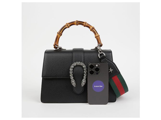 Gucci Dionysus Bambus Top Handle Schultertasche Schwarz - Ansicht 7