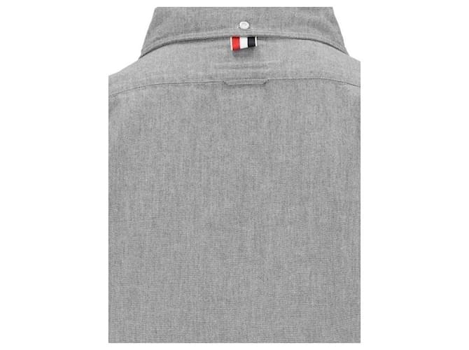 Thom Browne Camicia in chambray Marrone - vista 6
