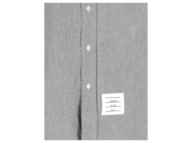 Thom Browne Camicia in chambray Marrone - vista 7