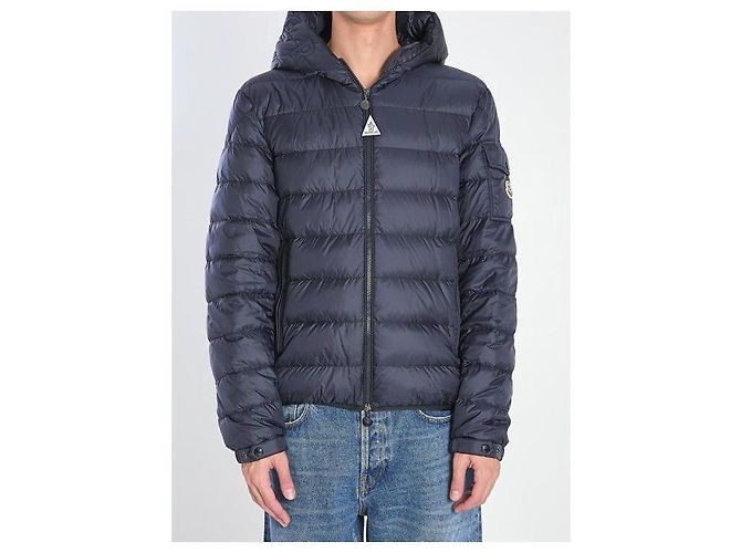 Moncler Giacca corta in piuma con cappuccio Najan Blu - vista 4