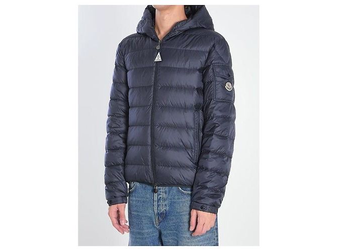 Moncler Giacca corta in piuma con cappuccio Najan Blu - vista 5