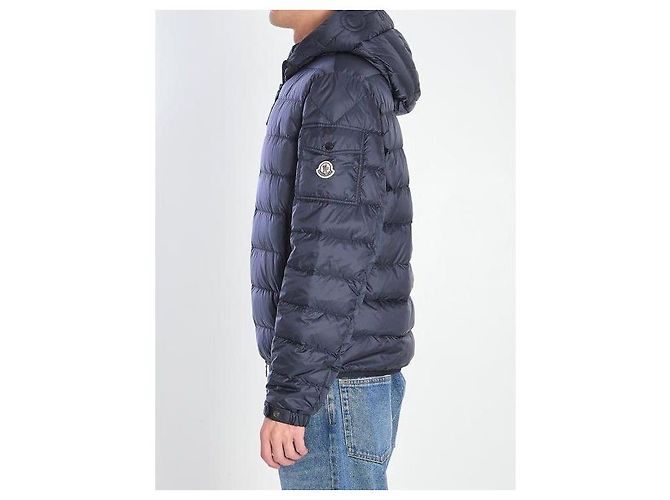 Moncler Giacca corta in piuma con cappuccio Najan Blu - vista 6