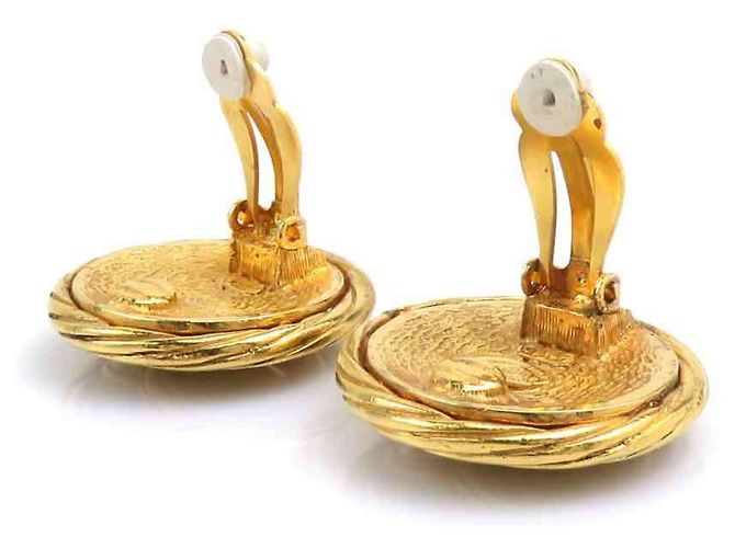 Orecchini a clip in metallo dorato Chanel D'oro - vista 5