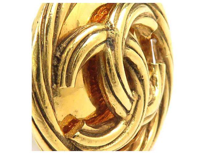 Orecchini a clip in metallo dorato Chanel D'oro - vista 8