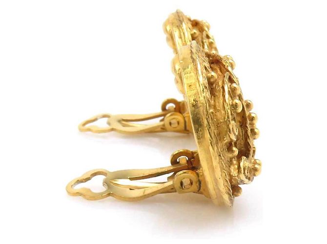 Timeless Orecchini a clip dorati Chanel D'oro - vista 2