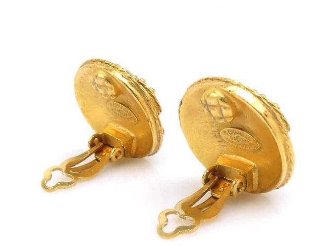 Timeless Orecchini a clip dorati Chanel D'oro - vista 3