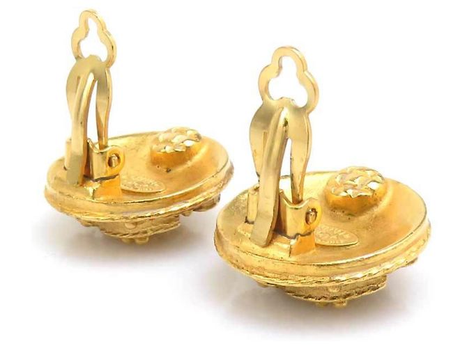 Timeless Orecchini a clip dorati Chanel D'oro - vista 4