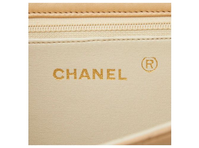 Borsa a spalla matelassé Chanel Coco Mark Beige - vista 12