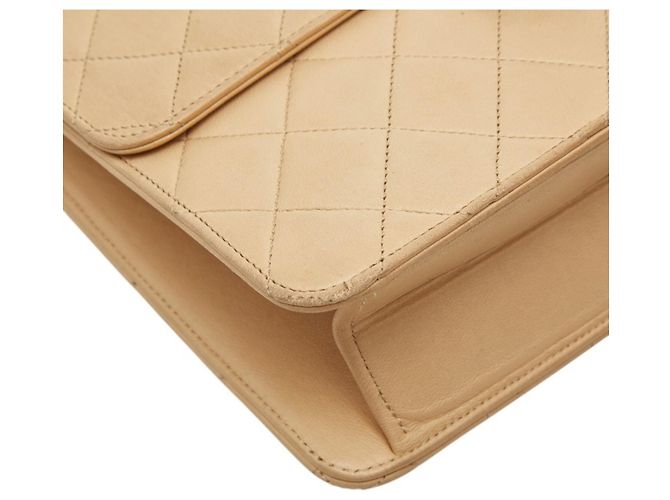 Borsa a spalla matelassé Chanel Coco Mark Beige - vista 5