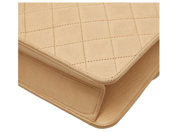 Borsa a spalla matelassé Chanel Coco Mark Beige - vista 6