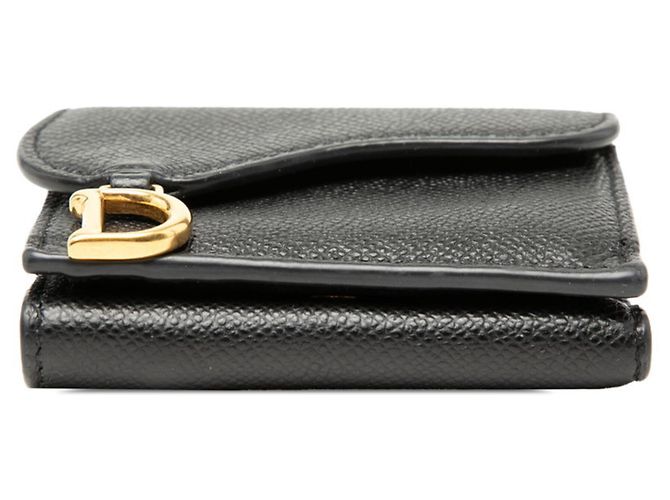 Billetera tri-fold Saddle Christian Dior Negro - vista 3