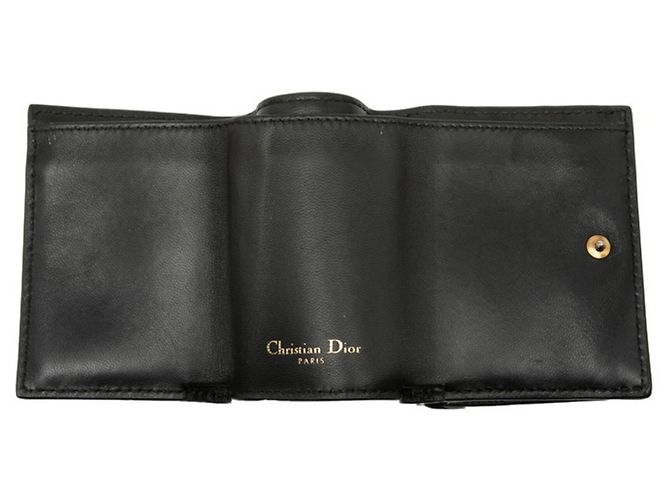 Billetera tri-fold Saddle Christian Dior Negro - vista 4