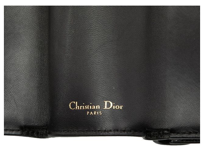 Billetera tri-fold Saddle Christian Dior Negro - vista 6