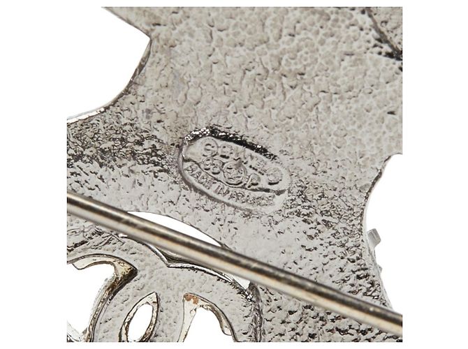 Spilla in strass argento Chanel Coco Mark - vista 3