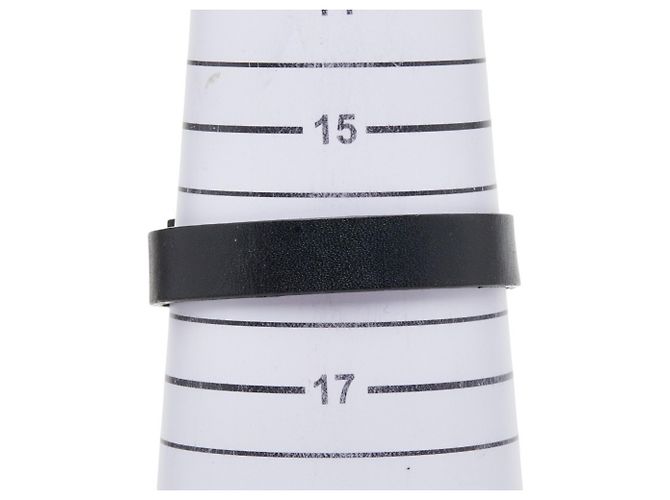 Bracciale charm con placca logo Chanel Nero Argento - vista 7