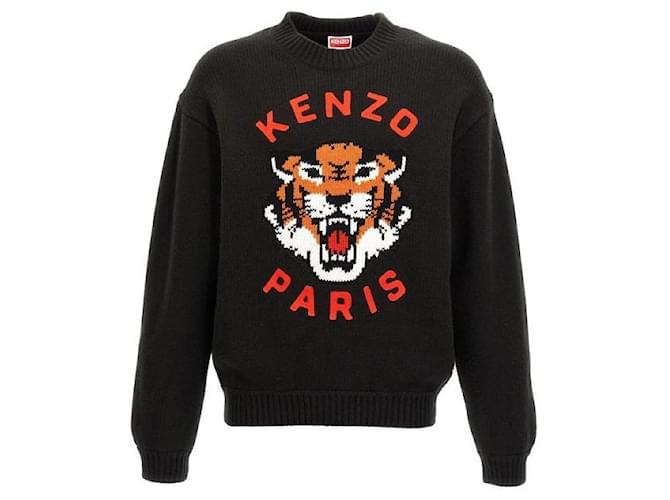 Kenzo Suéter Lucky Tiger Negro - vista 4