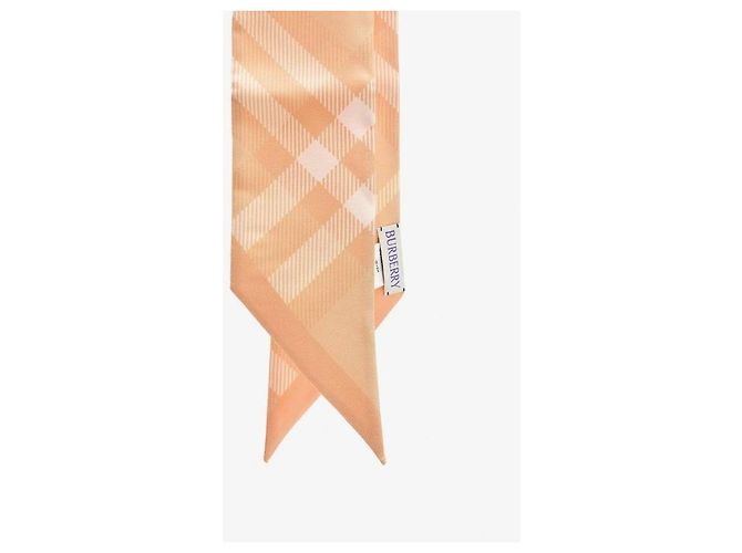 Burberry Sciarpa in seta a quadri skinny - vista 5