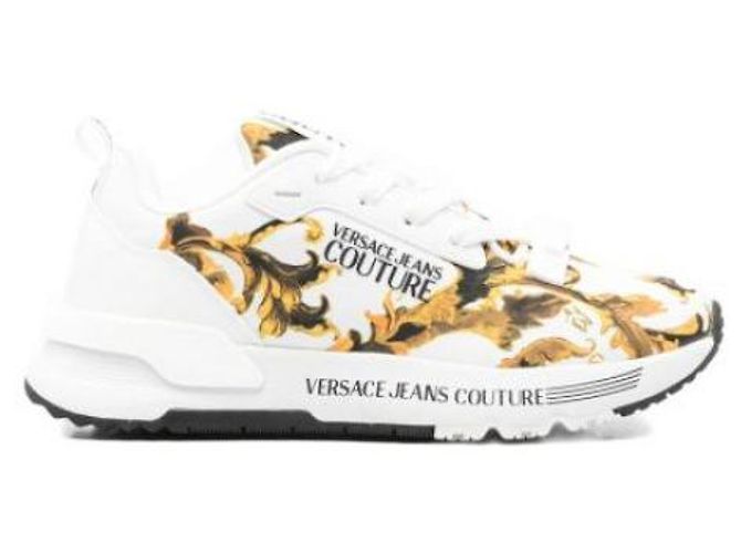 Versace Baskets Dynamiques Baroques Blanc - vue 4