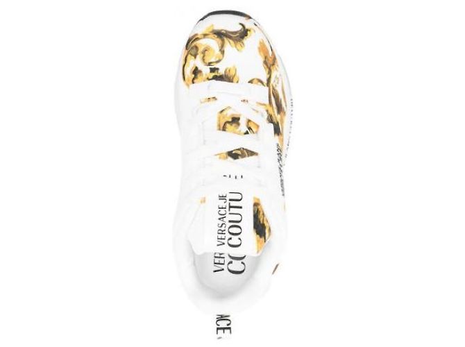 Versace Baskets Dynamiques Baroques Blanc - vue 5