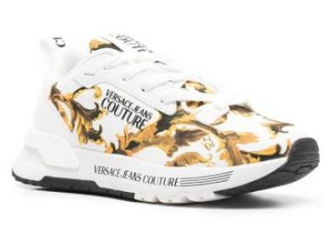 Versace Baskets Dynamiques Baroques Blanc - vue 7