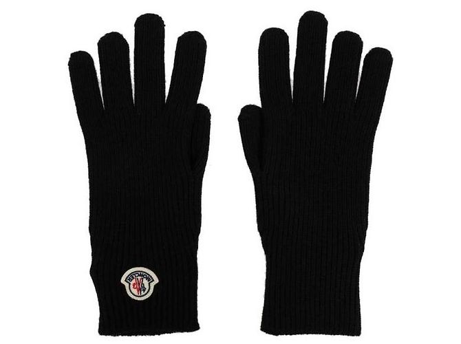 Moncler Wollhandschuhe mit Logo-Patch Schwarz - Ansicht 4
