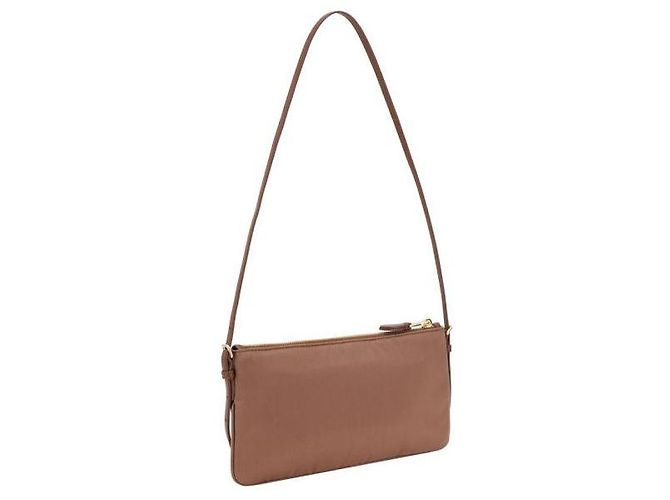 Miu Miu Mini Pochette de Cetim Marrom - vista 6