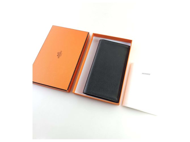 Hermès Citizen Twill Langbörse Schwarz - Ansicht 7