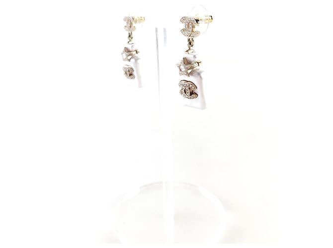 Chanel Pendientes de perlas CC Multicolor - vista 2