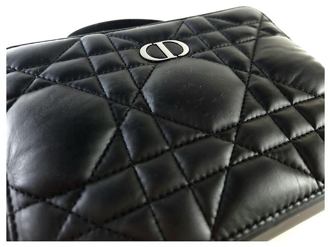 Dior Borsa Tote Cannage Caro Box a tracolla Nero - vista 2