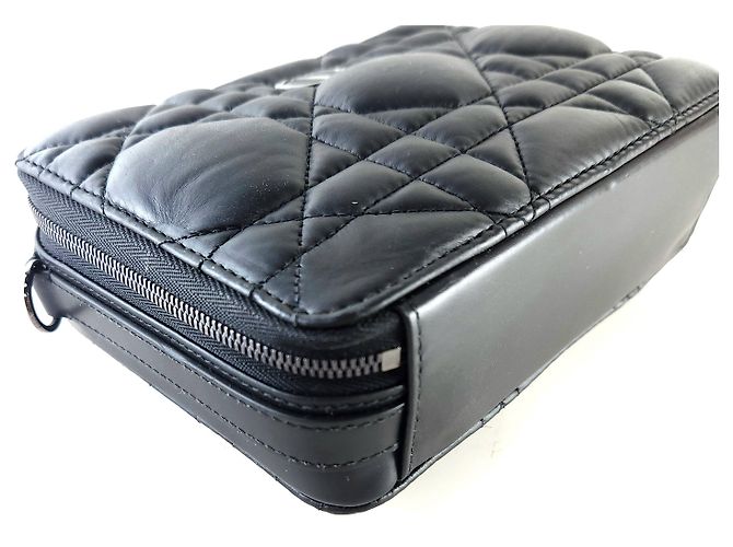 Dior Borsa Tote Cannage Caro Box a tracolla Nero - vista 5