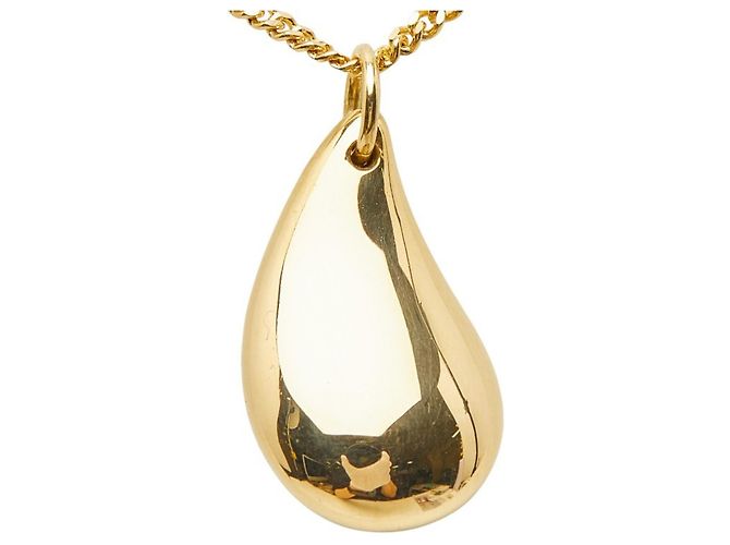 Collana pendente a forma di goccia Elsa Peretti in oro giallo 18K di Tiffany & Co. - vista 3