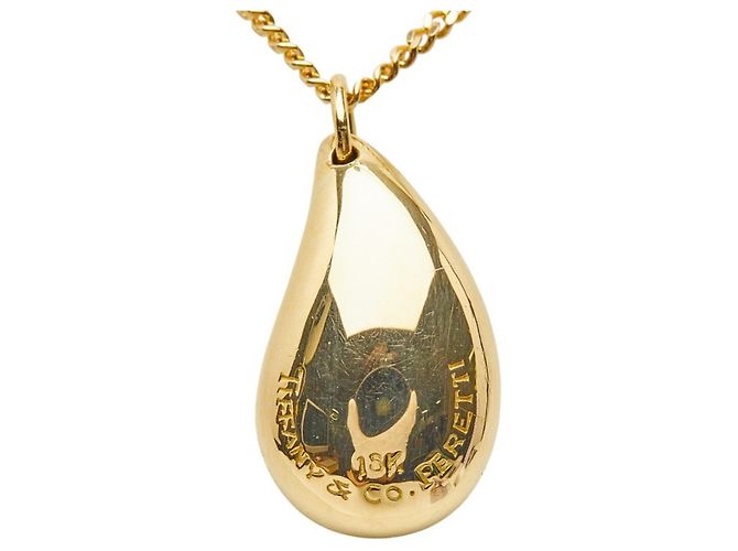 Collana pendente a forma di goccia Elsa Peretti in oro giallo 18K di Tiffany & Co. - vista 4