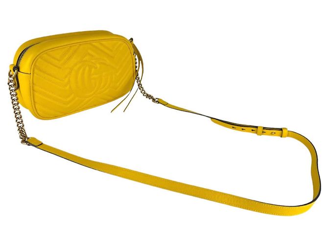 Borsa a tracolla Gucci GG Marmont D'oro Giallo - vista 10