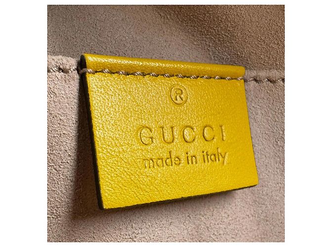 Borsa a tracolla Gucci GG Marmont D'oro Giallo - vista 12