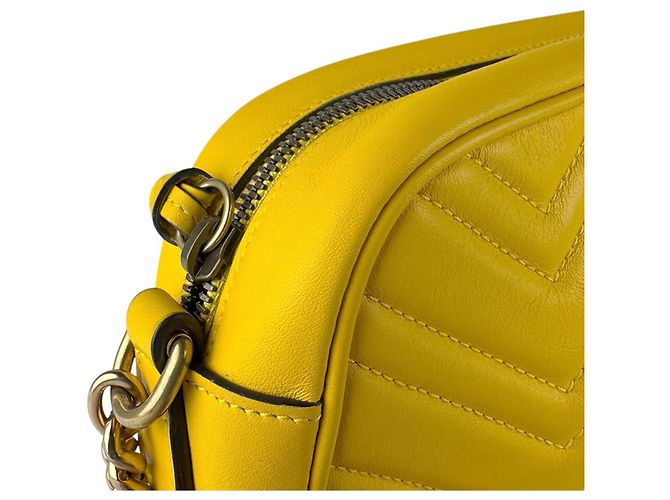 Borsa a tracolla Gucci GG Marmont D'oro Giallo - vista 6