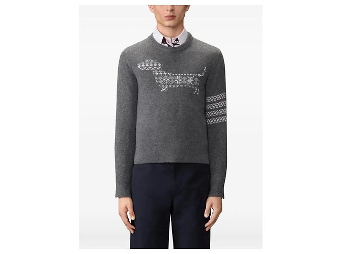 Thom Browne Merino Wool Holiday Hector Pullover Knit - view 5