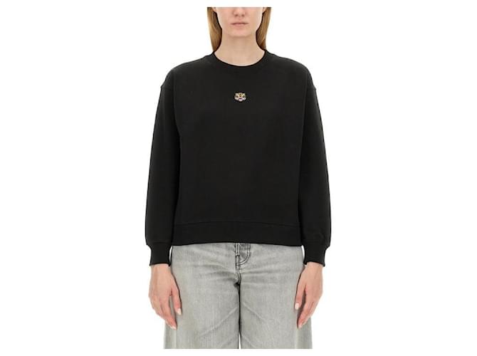 Kenzo Suéter com patch de logo de tigre Preto - vista 4