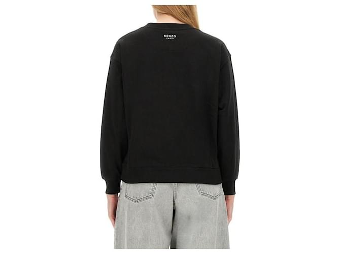Kenzo Suéter com patch de logo de tigre Preto - vista 6
