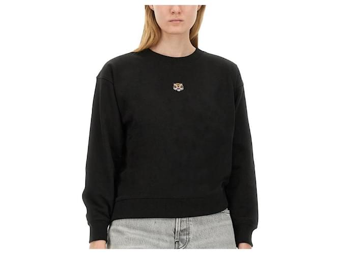 Kenzo Suéter com patch de logo de tigre Preto - vista 7