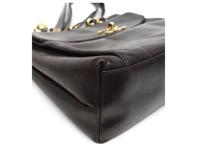 Chanel Borsa a spalla in agnello nero con catena e tasca CC Golden Ball - vista 5