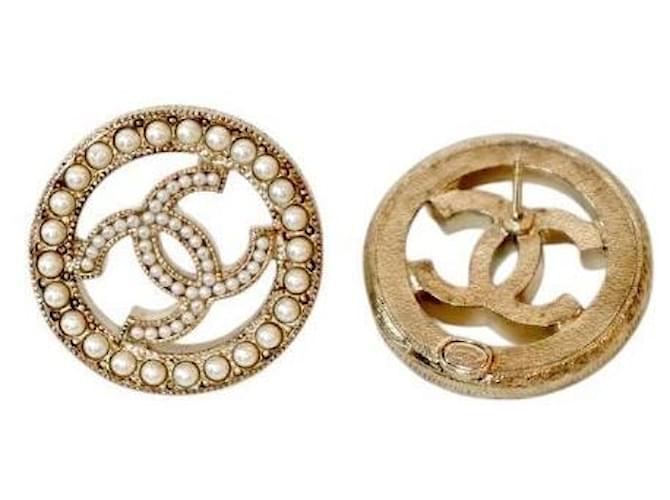 Chanel Pendientes Pearl CC Dorado - vista 4