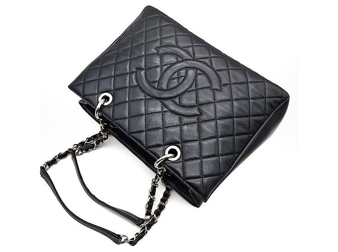 Chanel Caviar Grand Shopping Nero - vista 4