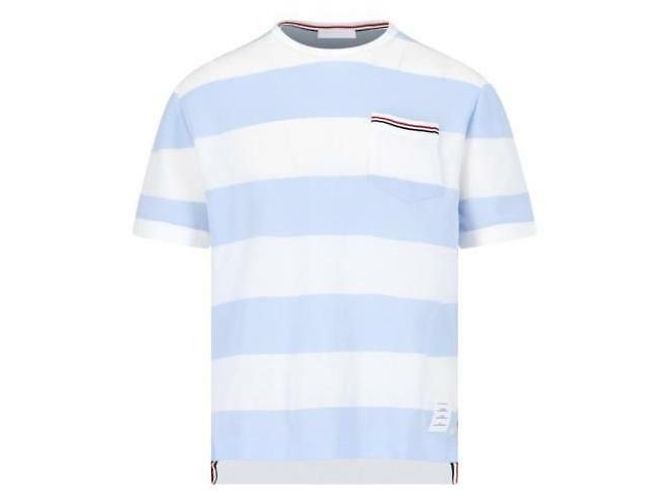 Thom Browne Rugby-Streifen T-Shirt mit RWB-Tasche - Ansicht 4
