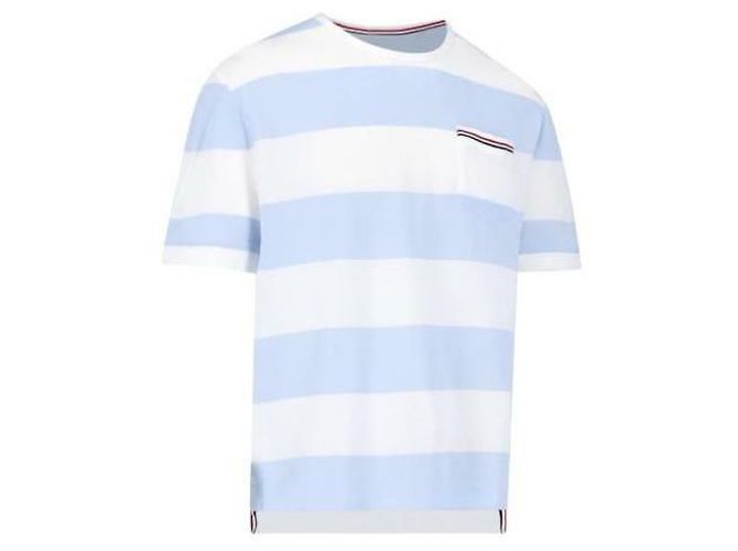 Thom Browne Rugby-Streifen T-Shirt mit RWB-Tasche - Ansicht 5