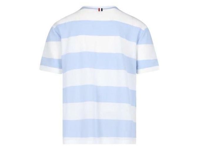Thom Browne Rugby-Streifen T-Shirt mit RWB-Tasche - Ansicht 6