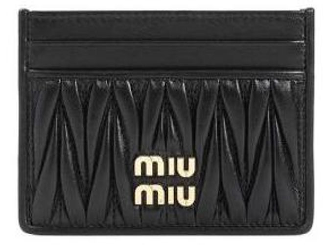 Miu Miu Kartenetui aus Nappa-Leder Schwarz - Ansicht 4