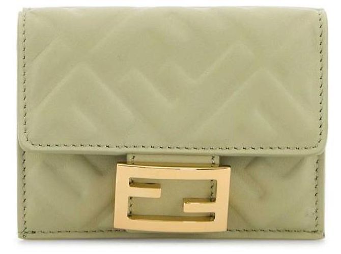 Fendi Billetera Trifold de Micro Napa - vista 4