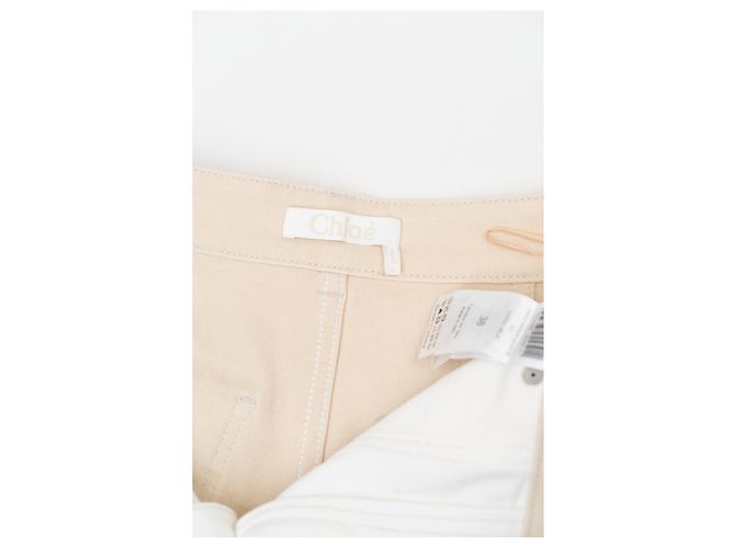 Shorts de denim brancos e bege Chloé - vista 3