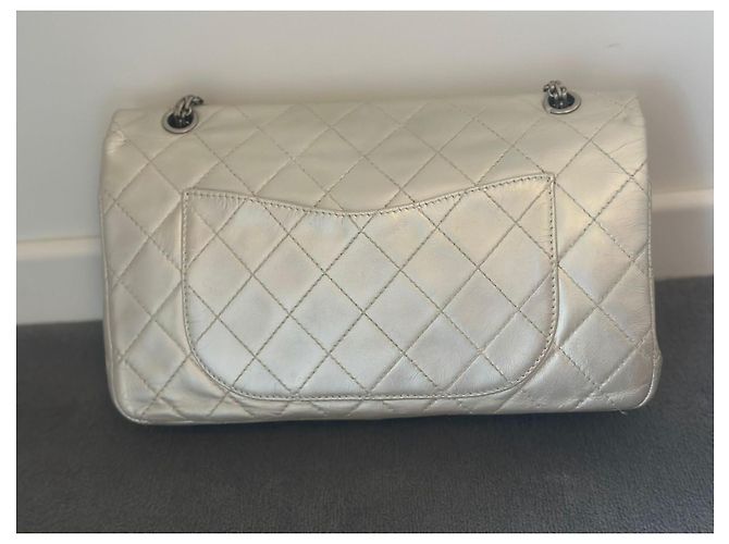 Chanel 2.55 Medium Doppelklappe Silber - Ansicht 3